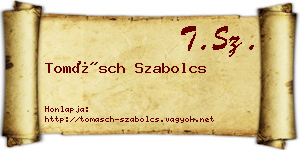 Tomásch Szabolcs névjegykártya